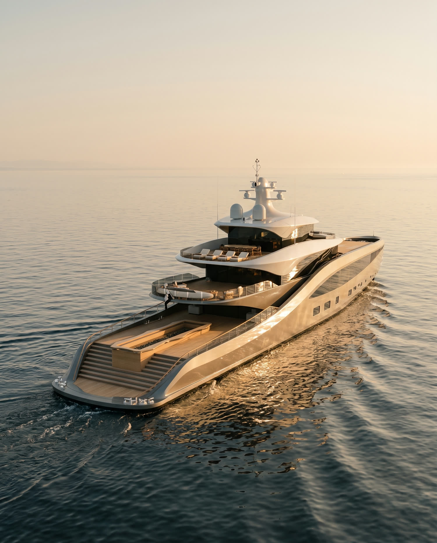 The stern quarter at golden hour